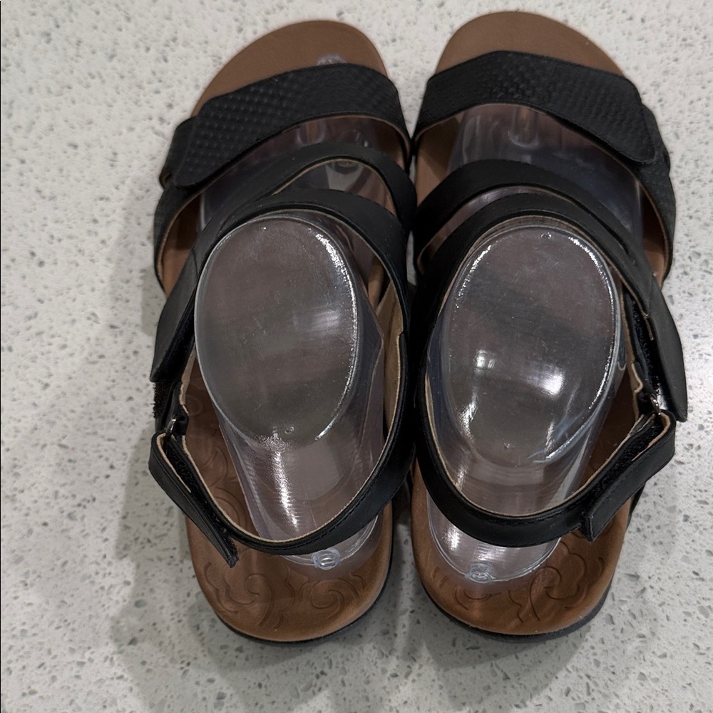 Rockport Black and Brown Slingback Strappy Sandals - Picture 2 of 8